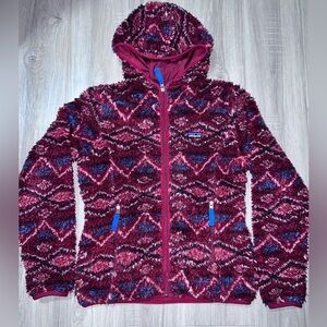 ✨Patterned Patagonia Women’s Fleece Jacket with Hood - SM